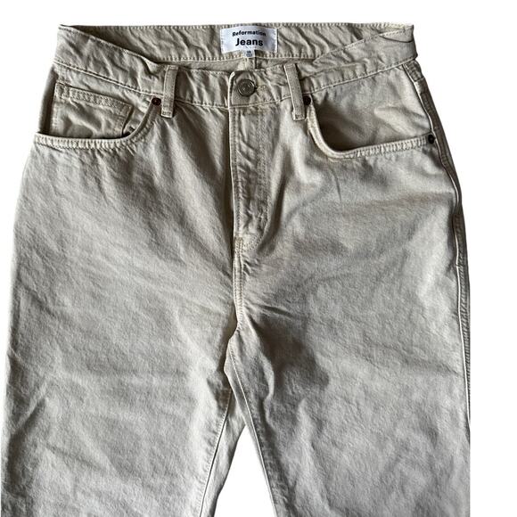 Reformation Val 90s Mid Rise Straight Jeans in Vintage Oatmeal Size 28 - Picture 10 of 11